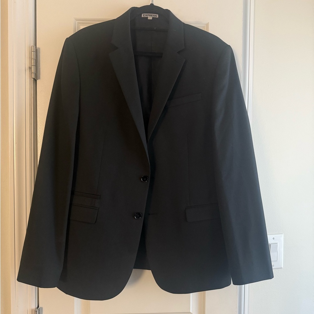 Express Black Men's Blazer - Slim fit